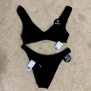 Forever 21 Black Two Piece Swimsuit